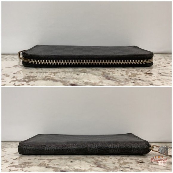 Authentic Louis Vuitton Damier Graphite Canvas Zip-Around Vertical Wallet CA4115 - Picture 4 of 12